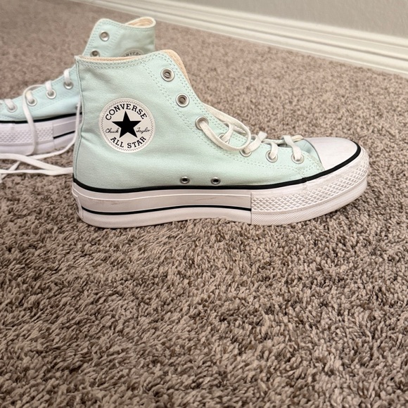 Converse Light Green High-Top Sneakers - Picture 2 of 2